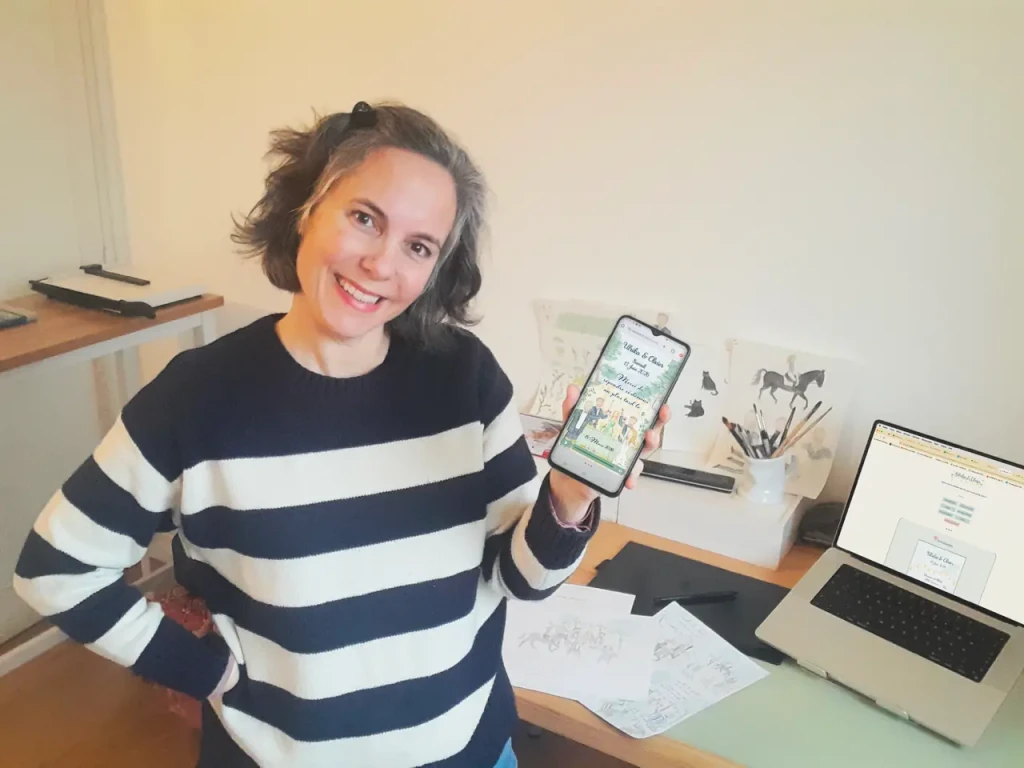 Exemple de faire-part numérique éco-responsable proposé par movinvit pour un mariage durable.